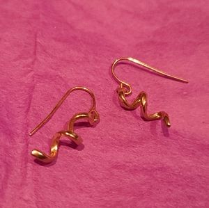 Gold spiral earrings
